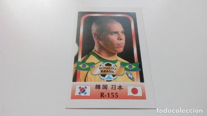 Cromos de f&uacute;tbol: 155 RONALDO MADRID BARCELONA BRASIL NUEVO MUNDIAL WORLD CUP KOREA JAPON 2002 NO LIGA ESTE PANINI