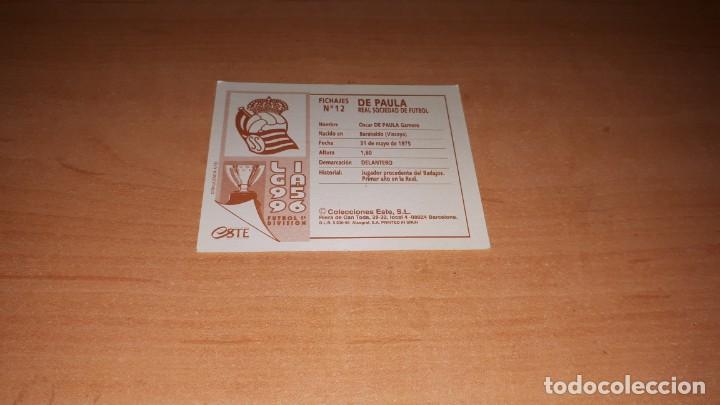 Cromos de f&uacute;tbol: Cromo de paula - Foto 2
