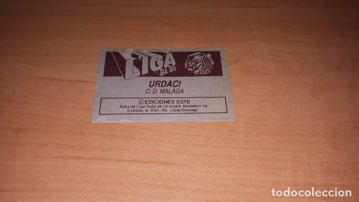 Cromos de f&uacute;tbol: Cromo urdaci - Foto 2