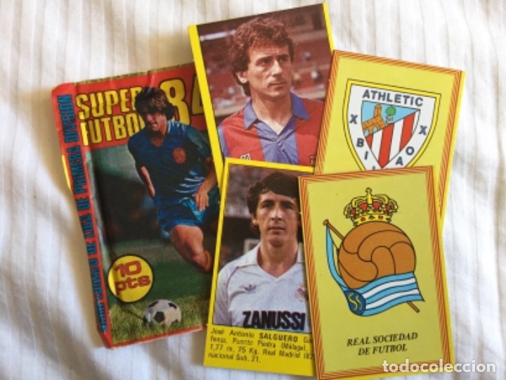 Cromos de f&uacute;tbol: 1 SOBRE SIN ABRIR F&Uacute;TBOL 84 rollan cromos cart&oacute;n