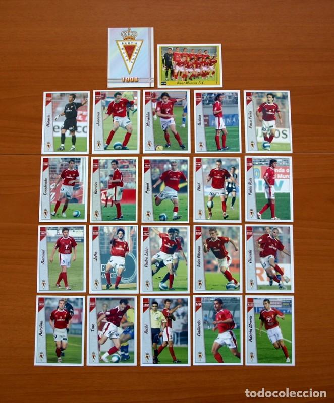 Figurine di Calcio: Murcia, 2&ordf; Divisi&oacute;n -Completo - Lote de 22 Fichas de la Liga 2006-2007, 06-07 -Mundicromo -Ver fotos