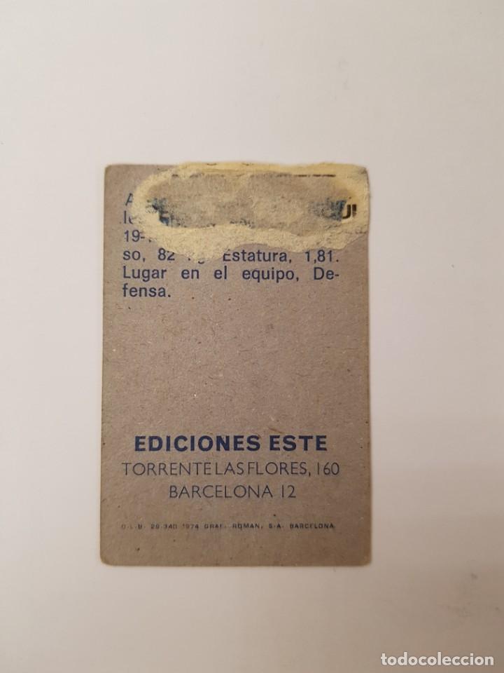 Cromos de f&uacute;tbol: ANTON     -   VALENCIA          ESTE 74 - 75           DESPEGADO - Foto 2