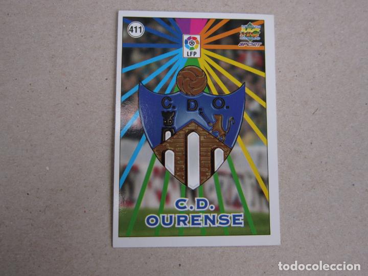 Cromos de f&uacute;tbol: MUNDICROMO FICHAS LIGA 98 99 N&ordm; 411 OURENSE ESCUDO / PLANTILLA 1998 1999 NUEVO