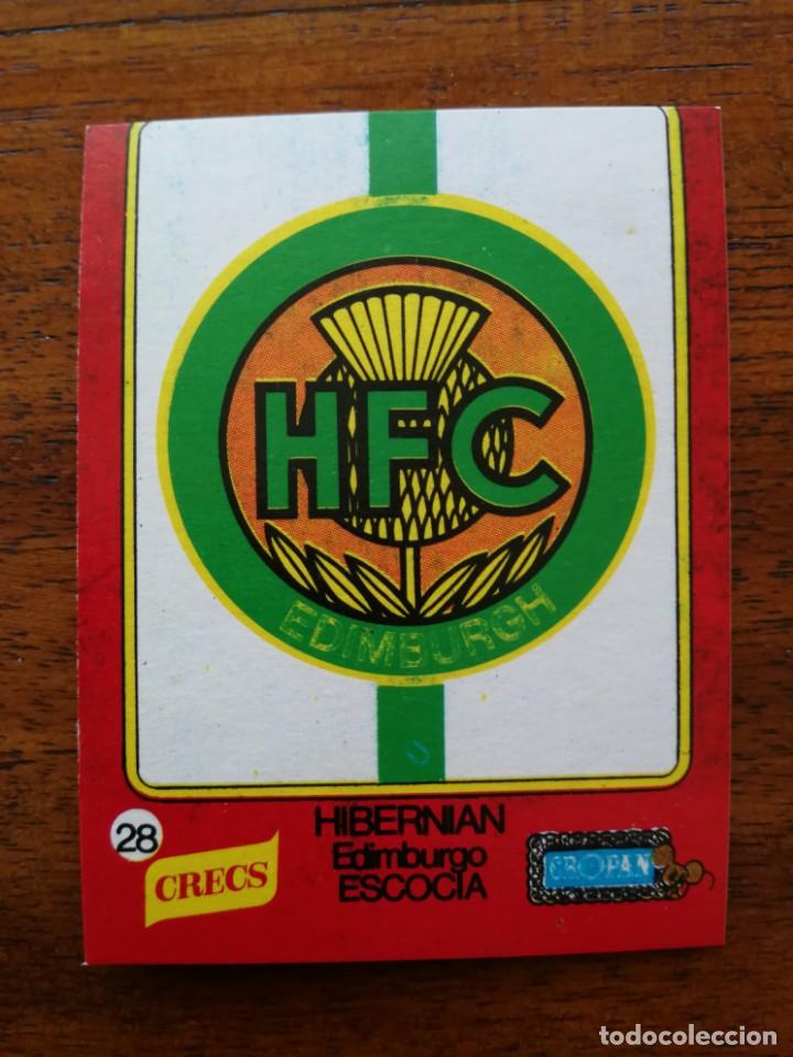 Cromos de F&uacute;tbol: Hibernian Edinburgh ( Edimburgo Escocia) - CRECS CROPAN numero 28 - Cromo en cartoncillo sin pegar