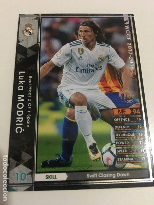 Figurine di Calcio: CROMO CARD WCCF LIGA 2017-18 PANINI DE JAPON REAL MADRID LUKA MODRIC TENGO M&Aacute;S MIRA MIS LOTES