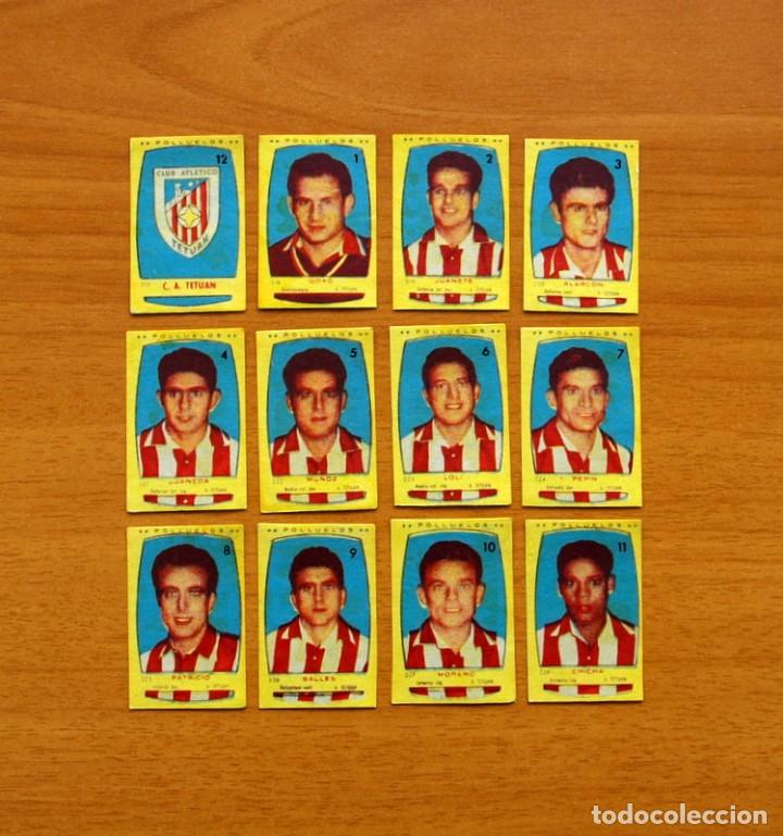 Cromos de F&uacute;tbol: Tetuan 2&ordf; Divisi&oacute;n - Equipo Completo - Azafr&aacute;n Polluelos 1954-1955, 54-55 -Novelda -Nunca pegados