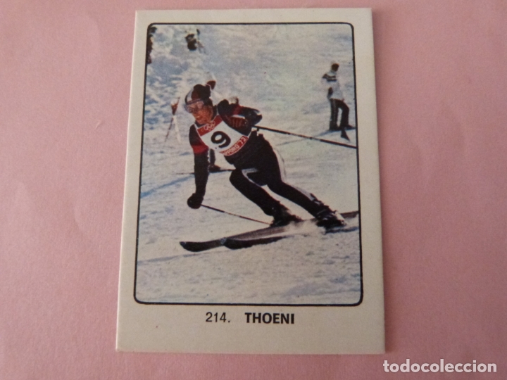 Cromos de f&uacute;tbol: CROMO DE ESQUI THOENI DESPEGADO N&ordm; 214 A&Ntilde;O 1974 DE KEISA EDICIONES