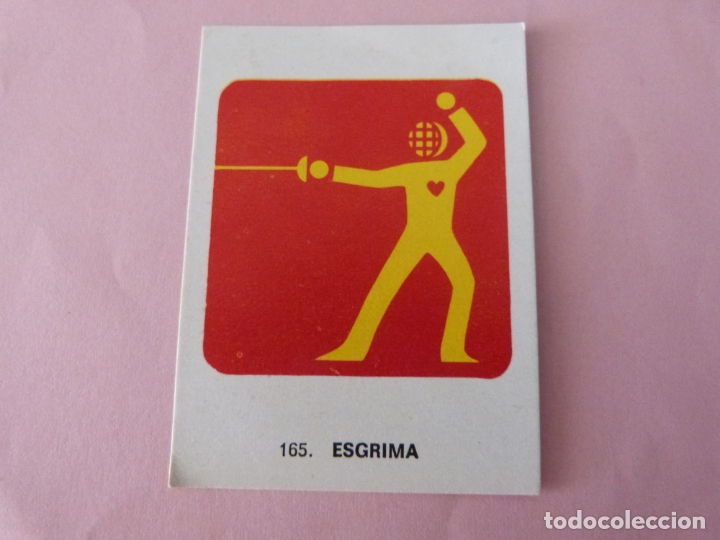 Cromos de F&uacute;tbol: CROMO DE ESGRIMA LOGO DESPEGADO N&ordm; 165 A&Ntilde;O 1974 DE KEISA EDICIONES