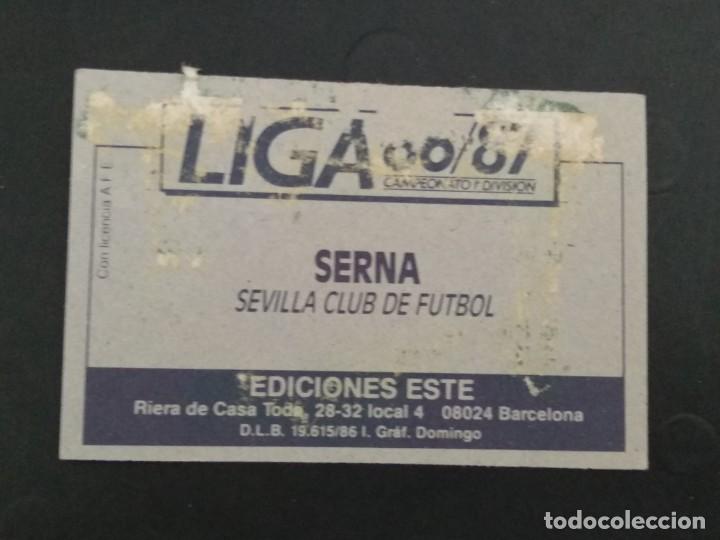 Cromos de f&uacute;tbol: SERNA SEVILLA 86 87 1986 1987 ESTE RECUPERADO - Foto 2