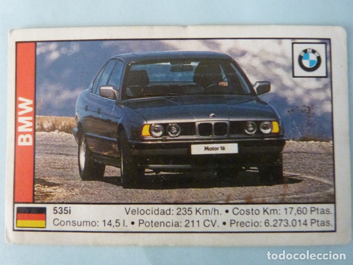 Cromos de F&uacute;tbol: CROMO DE COCHES BMW SIN PEGAR N&ordm; 25 A&Ntilde;O 1988 DEL ALBUM COCHE 89 DE CUSCO