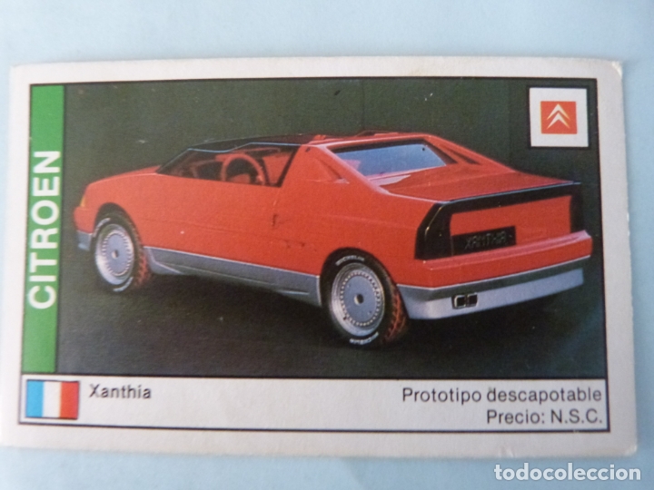 Cromos de F&uacute;tbol: CROMO DE COCHES CITROEN SIN PEGAR N&ordm; 38 A&Ntilde;O 1988 DEL ALBUM COCHE 89 DE CUSCO