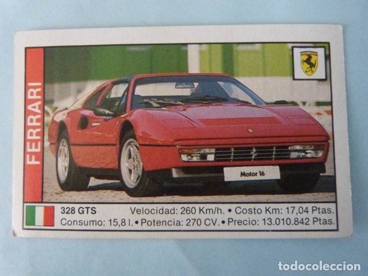 Cromos de f&uacute;tbol: CROMO DE COCHES FERRARI SIN PEGAR N&ordm; 43 A&Ntilde;O 1988 DEL ALBUM COCHE 89 DE CUSCO