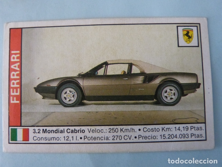 Cromos de f&uacute;tbol: CROMO DE COCHES FERRARI SIN PEGAR N&ordm; 46 A&Ntilde;O 1988 DEL ALBUM COCHE 89 DE CUSCO