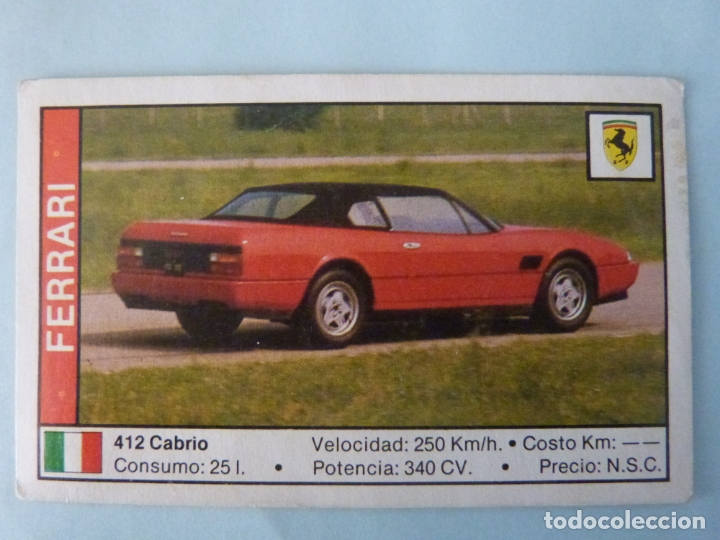 Cromos de f&uacute;tbol: CROMO DE COCHES FERRARI SIN PEGAR N&ordm; 48 A&Ntilde;O 1988 DEL ALBUM COCHE 89 DE CUSCO