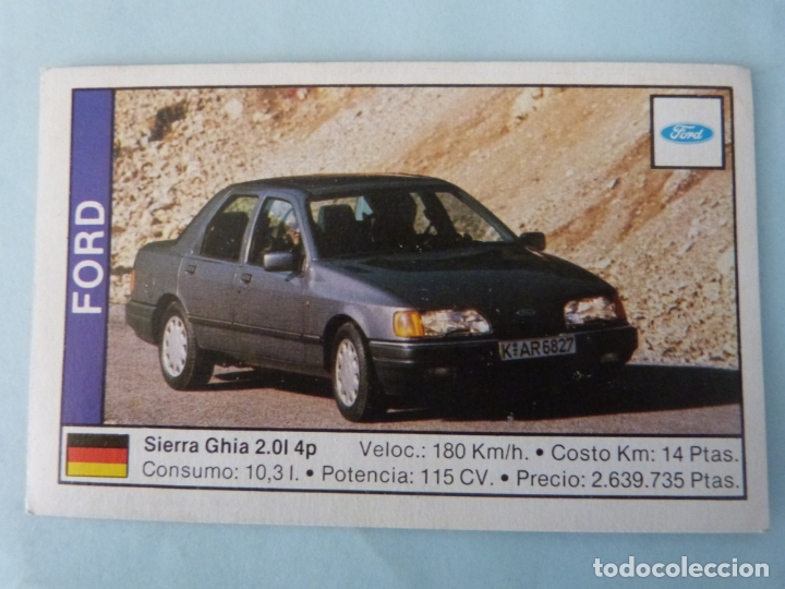 Cromos de f&uacute;tbol: CROMO DE COCHES FORD SIN PEGAR N&ordm; 61 A&Ntilde;O 1988 DEL ALBUM COCHE 89 DE CUSCO