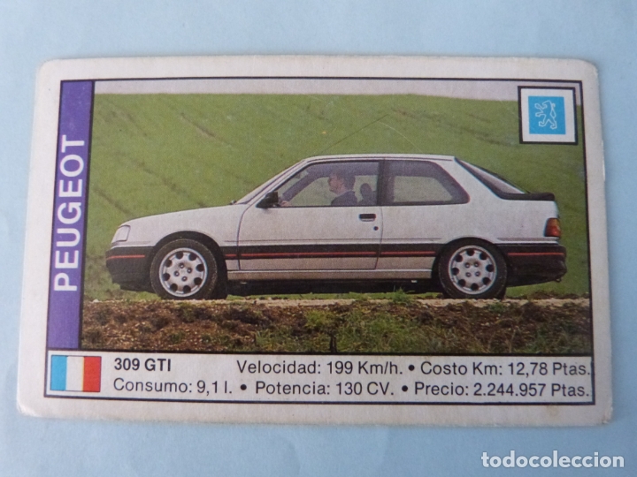 Cromos de F&uacute;tbol: CROMO DE COCHES PEUGEOT SIN PEGAR N&ordm; 126 A&Ntilde;O 1988 DEL ALBUM COCHE 89 DE CUSCO