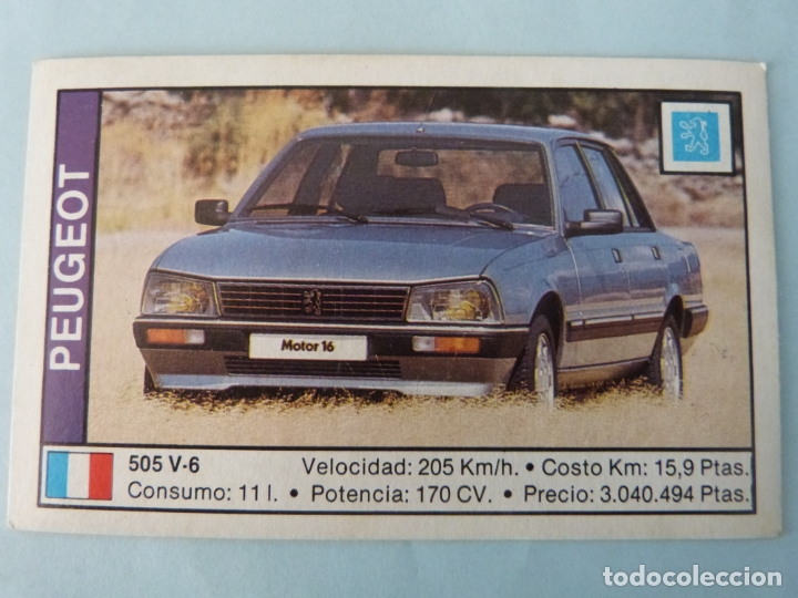 Cromos de F&uacute;tbol: CROMO DE COCHES PEUGEOT SIN PEGAR N&ordm; 128 A&Ntilde;O 1988 DEL ALBUM COCHE 89 DE CUSCO