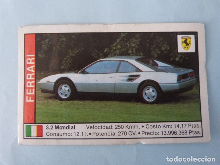 Cromos de f&uacute;tbol: CROMO DE COCHES FERRARI SIN PEGAR N&ordm; 45 A&Ntilde;O 1988 DEL ALBUM COCHE 89 DE CUSCO