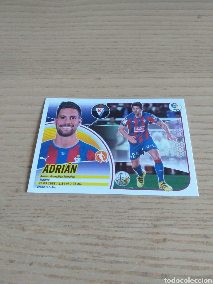 Cromos de f&uacute;tbol: F&Uacute;TBOL CROMO ADRI&Aacute;N S.D. EIBAR EDICIONES ESTE 2016 2017 NUNCA PEGADO - Foto 1