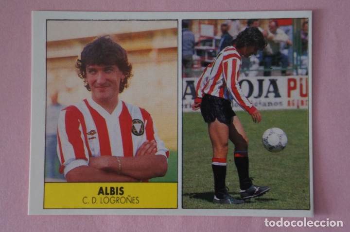 Cromos de f&uacute;tbol: CROMO DE F&Uacute;TBOL ALBIS DEL C.D. LOGRO&Ntilde;ES SIN PEGAR LIGA FESTIVAL 1987-1988/87-88