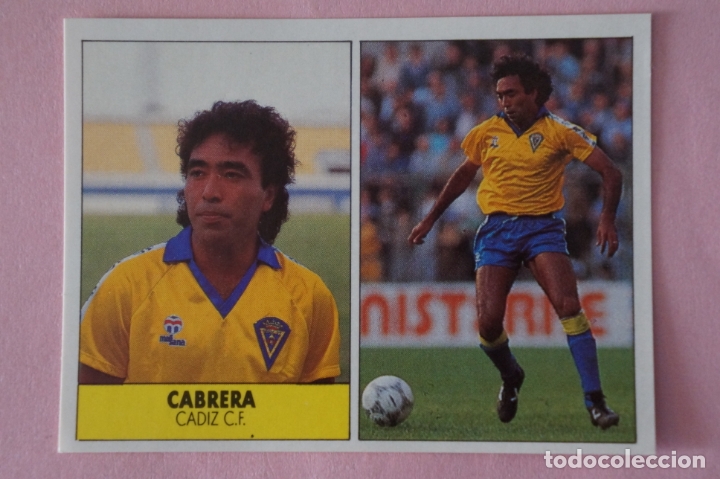 Cromos de f&uacute;tbol: CROMO DE F&Uacute;TBOL CABRERA DEL CADIZ C.F. SIN PEGAR LIGA FESTIVAL 1987-1988/87-88