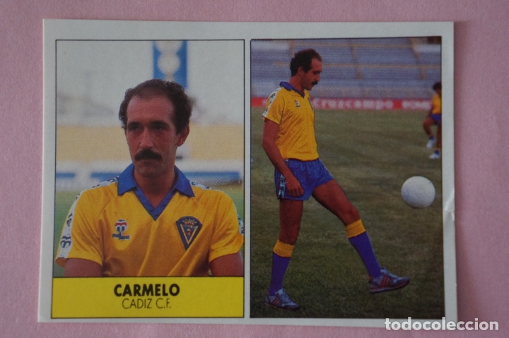 Cromos de f&uacute;tbol: CROMO DE F&Uacute;TBOL CARMELO DEL CADIZ C.F. SIN PEGAR LIGA FESTIVAL 1987-1988/87-88