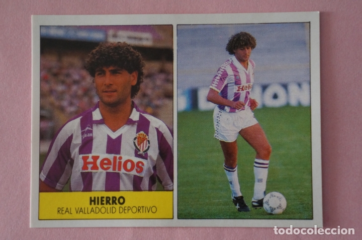 Cromos de f&uacute;tbol: CROMO DE F&Uacute;TBOL HIERRO DEL REAL VALLADOLID SIN PEGAR LIGA FESTIVAL 1987-1988/87-88