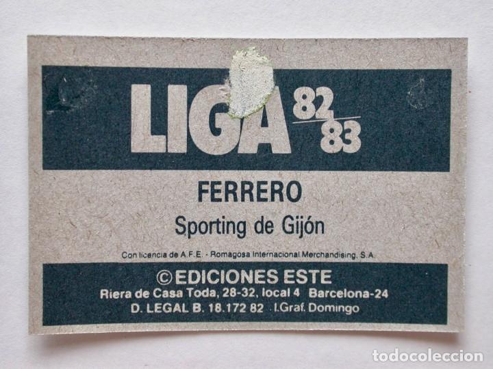 Cromos de f&uacute;tbol: FERRERO EDICIONES ESTE 82-83 SPORTING DE GIJ&Oacute;N, DESPEGADO - Foto 2