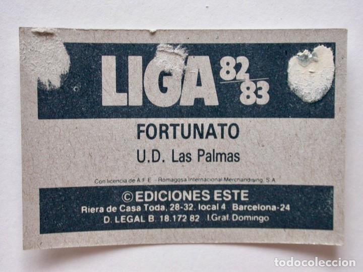 Cromos de f&uacute;tbol: FORTUNATO DE EDICIONES ESTE 82-83 LAS PALMAS, DESPEGADO - Foto 2