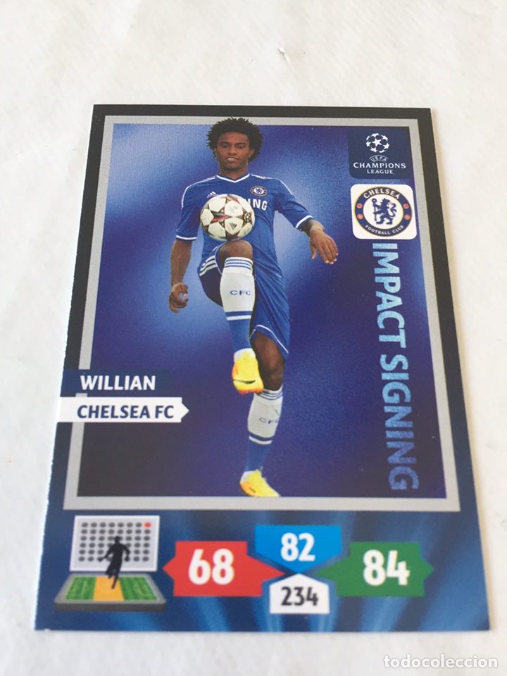 Cartes &agrave; collectionner de Football: William Chelsea Adrenalyn champions 13/14 Impact Signing