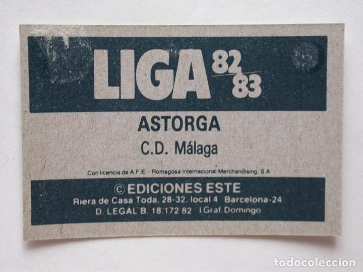 Cromos de f&uacute;tbol: ASTORGA DE EDICIONES ESTE 82-83 M&Aacute;LAGA, DESPEGADO - Foto 2