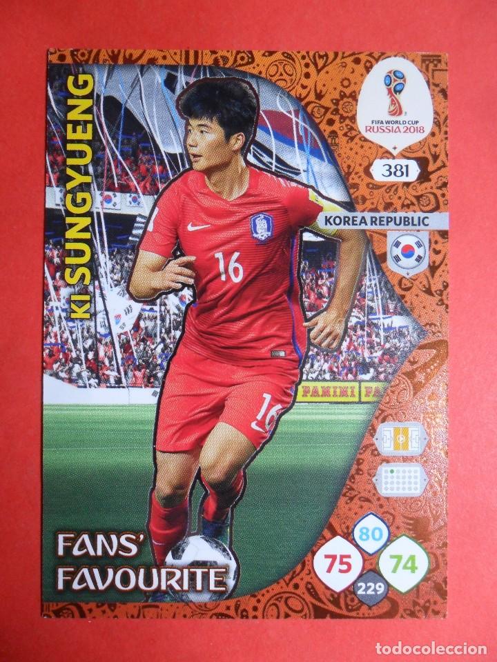 Cromos de F&uacute;tbol: ADRENALYN XL FIFA WORLD CUP RUSSIA RUSIA 2018- 381 -KI SUNGYUENG-FANS' FAVOURITE-COREA-PANINI