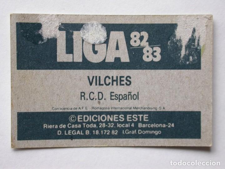 Cromos de f&uacute;tbol: VILCHES DE EDICIONES ESTE 82-83 ESPA&Ntilde;OL, DESPEGADO - Foto 2