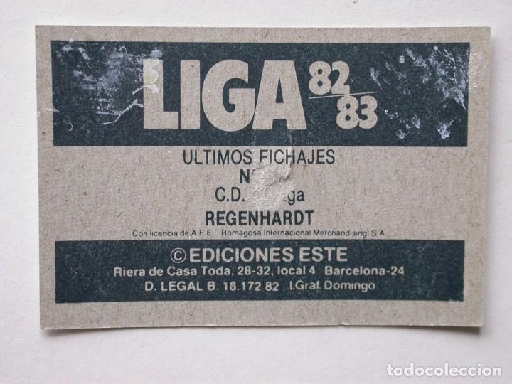 Cromos de f&uacute;tbol: REGENHARDT UF 20 DE EDICIONES ESTE 82-83 M&Aacute;LAGA, DESPEGADO - Foto 2