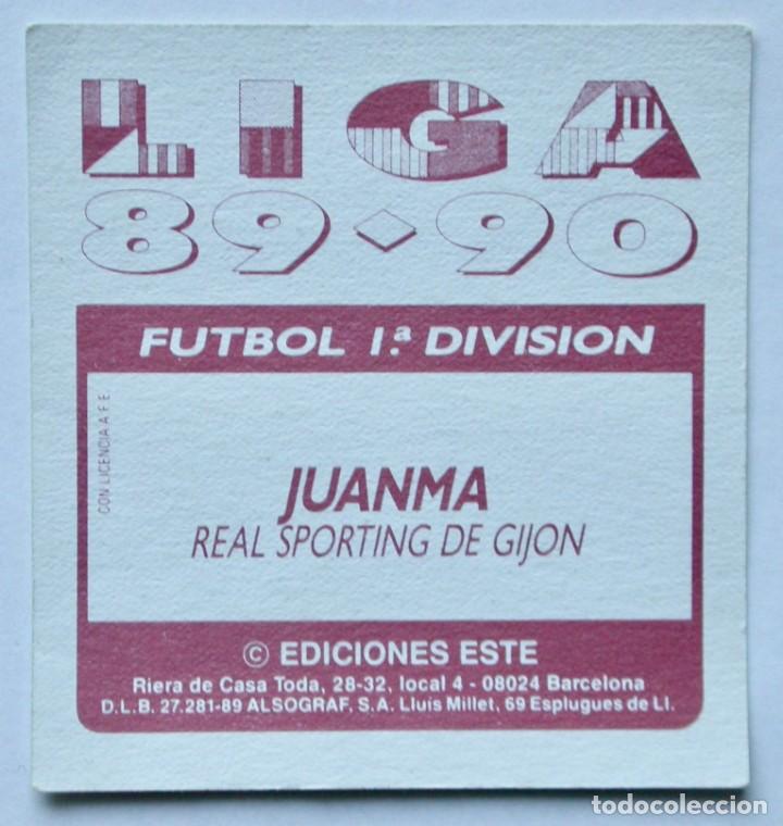 Cromos de f&uacute;tbol: JUANMA DEL SPORTING EDICIONES ESTE 89-90, NUNCA PEGADO - Foto 2