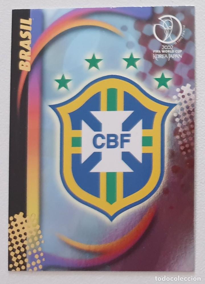 Cromos de f&uacute;tbol: CROMO ESCUDO BRASIL #122 PANINI TRADING CARD MUNDIAL FIFA WORLD CUP KOREA-JAPON 2002