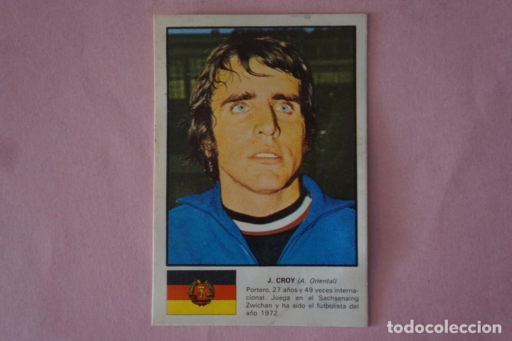 Fu&szlig;ball-Sticker: CROMO DE FUTBOL J. CROY DE ALEMANIA ORIENTAL DESPEGADO ASES X CAMPEONATO MUNDIAL 74 DE FHER