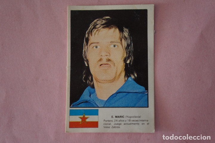 Fu&szlig;ball-Sticker: CROMO DE FUTBOL E. MARIC DE YUGOSLAVIA DESPEGADO ASES X CAMPEONATO MUNDIAL 74 DE FHER