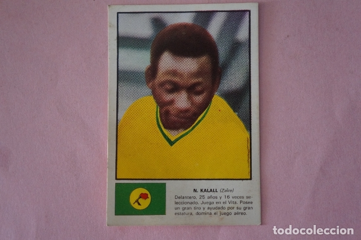Fu&szlig;ball-Sticker: CROMO DE FUTBOL N. KALALL DE ZAIRE DESPEGADO ASES X CAMPEONATO MUNDIAL 74 DE FHER