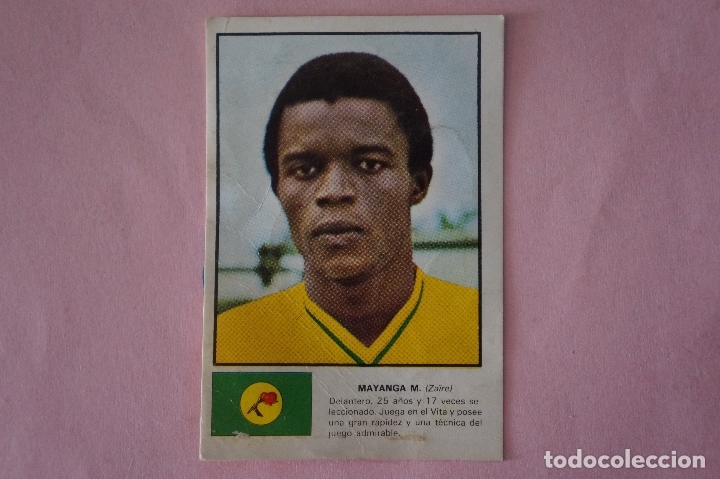 Fu&szlig;ball-Sticker: CROMO DE FUTBOL MAYANGA M. DE ZAIRE DESPEGADO ASES X CAMPEONATO MUNDIAL 74 DE FHER