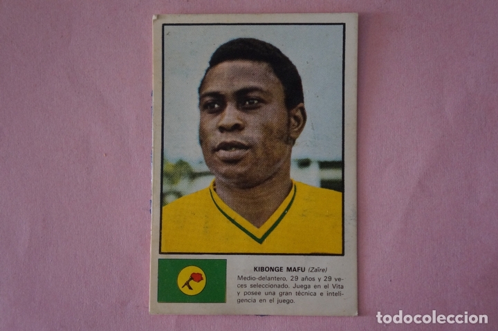 Fu&szlig;ball-Sticker: CROMO DE FUTBOL KIBONGE MAFU DE ZAIRE DESPEGADO ASES X CAMPEONATO MUNDIAL 74 DE FHER