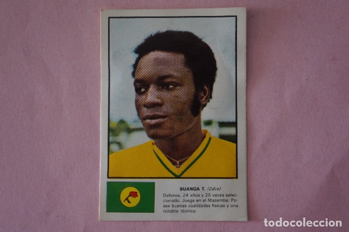 Fu&szlig;ball-Sticker: CROMO DE FUTBOL BUANGA T. DE ZAIRE DESPEGADO ASES X CAMPEONATO MUNDIAL 74 DE FHER