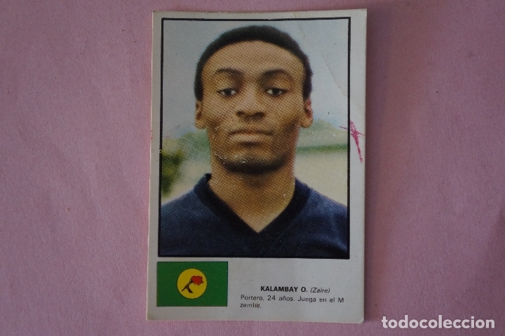 Fu&szlig;ball-Sticker: CROMO DE FUTBOL KALAMBAY O. DE ZAIRE DESPEGADO ASES X CAMPEONATO MUNDIAL 74 DE FHER