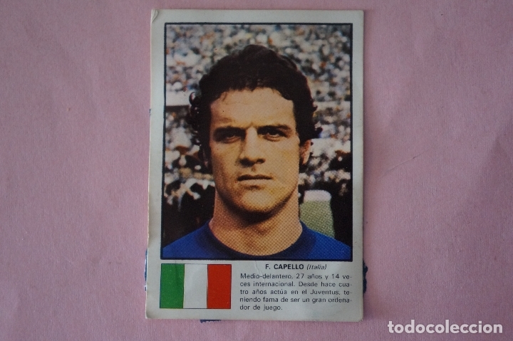 Fu&szlig;ball-Sticker: CROMO DE FUTBOL F. CAPELLO DE ITALIA DESPEGADO ASES X CAMPEONATO MUNDIAL 74 DE FHER