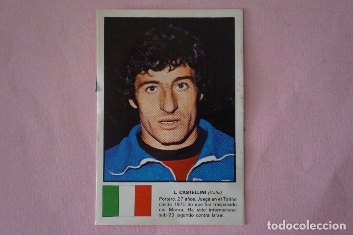 Fu&szlig;ball-Sticker: CROMO DE FUTBOL L. CASTELLINI DE ITALIA DESPEGADO ASES X CAMPEONATO MUNDIAL 74 DE FHER