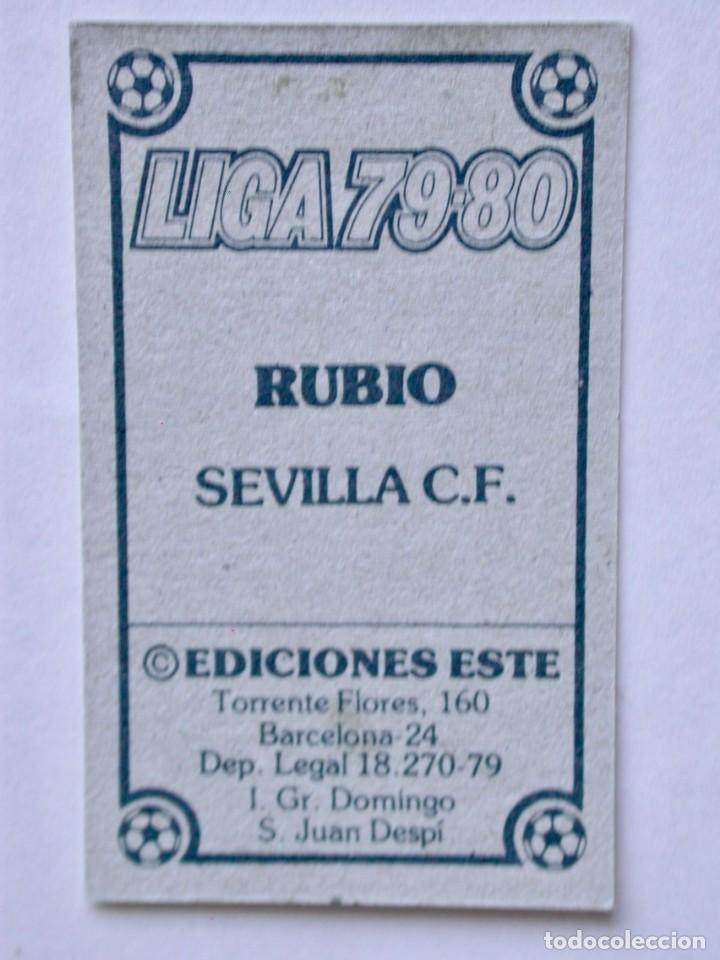 Cromos de f&uacute;tbol: RUBIO DEL SEVILLA DE EDICIONES ESTE 79-80, NUNCA PEGADO - Foto 2