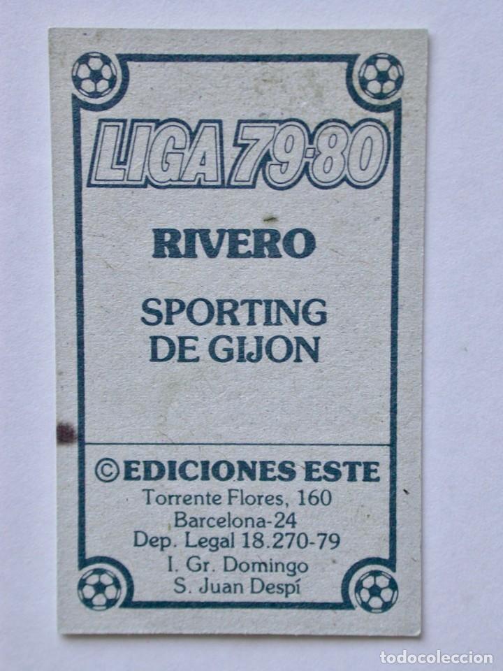 Cromos de f&uacute;tbol: RIVERO DEL SPORTING DE EDICIONES ESTE 79-80, NUNCA PEGADO - Foto 2