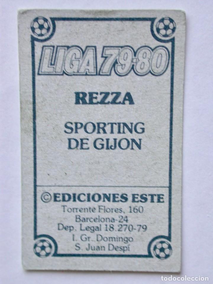 Cromos de f&uacute;tbol: REZZA DEL SPORTING DE EDICIONES ESTE 79-80, NUNCA PEGADO - Foto 2