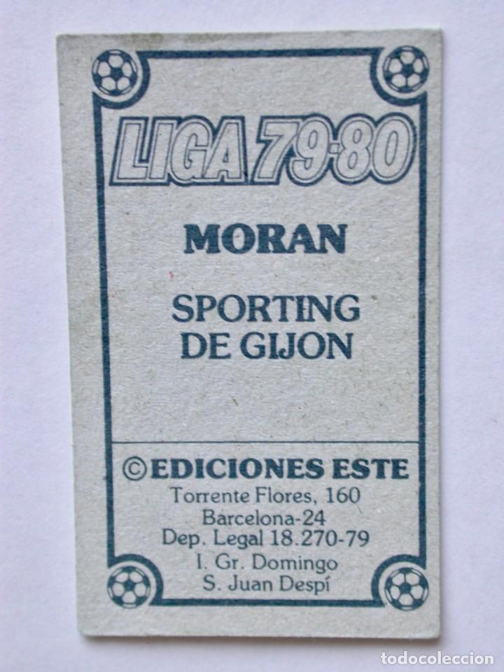 Cromos de f&uacute;tbol: MORAN DEL SPORTING DE EDICIONES ESTE 79-80, NUNCA PEGADO - Foto 2