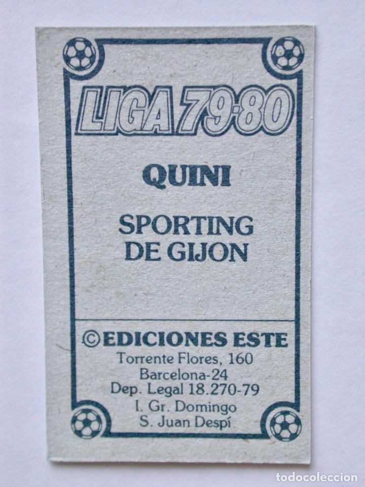 Cromos de f&uacute;tbol: QUINI DEL SPORTING DE EDICIONES ESTE 79-80, NUNCA PEGADO - Foto 2